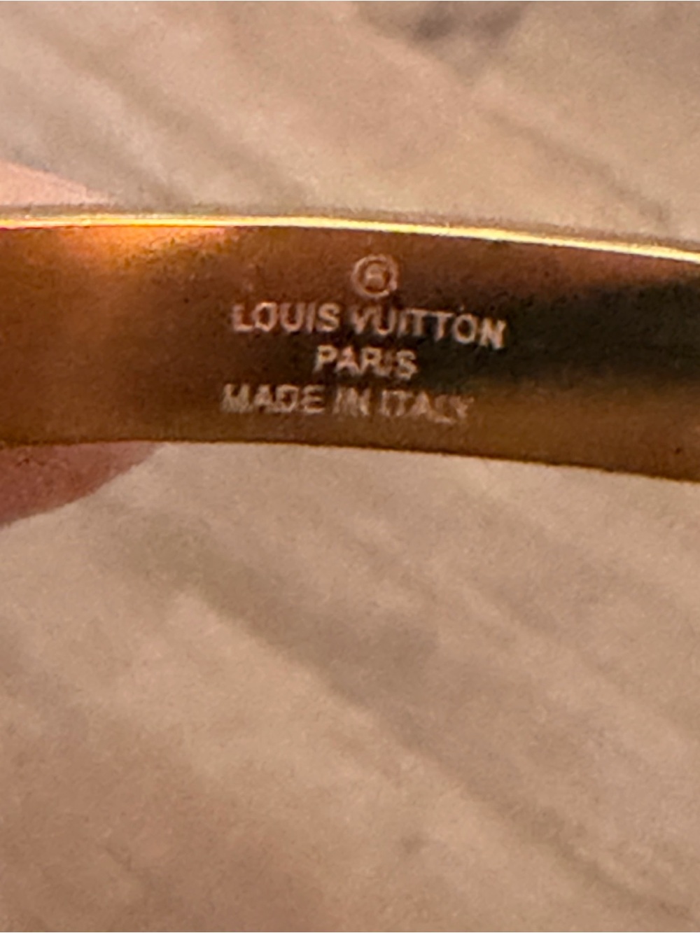 Designer inspired Monogram Bangle - Picture 3 of 8